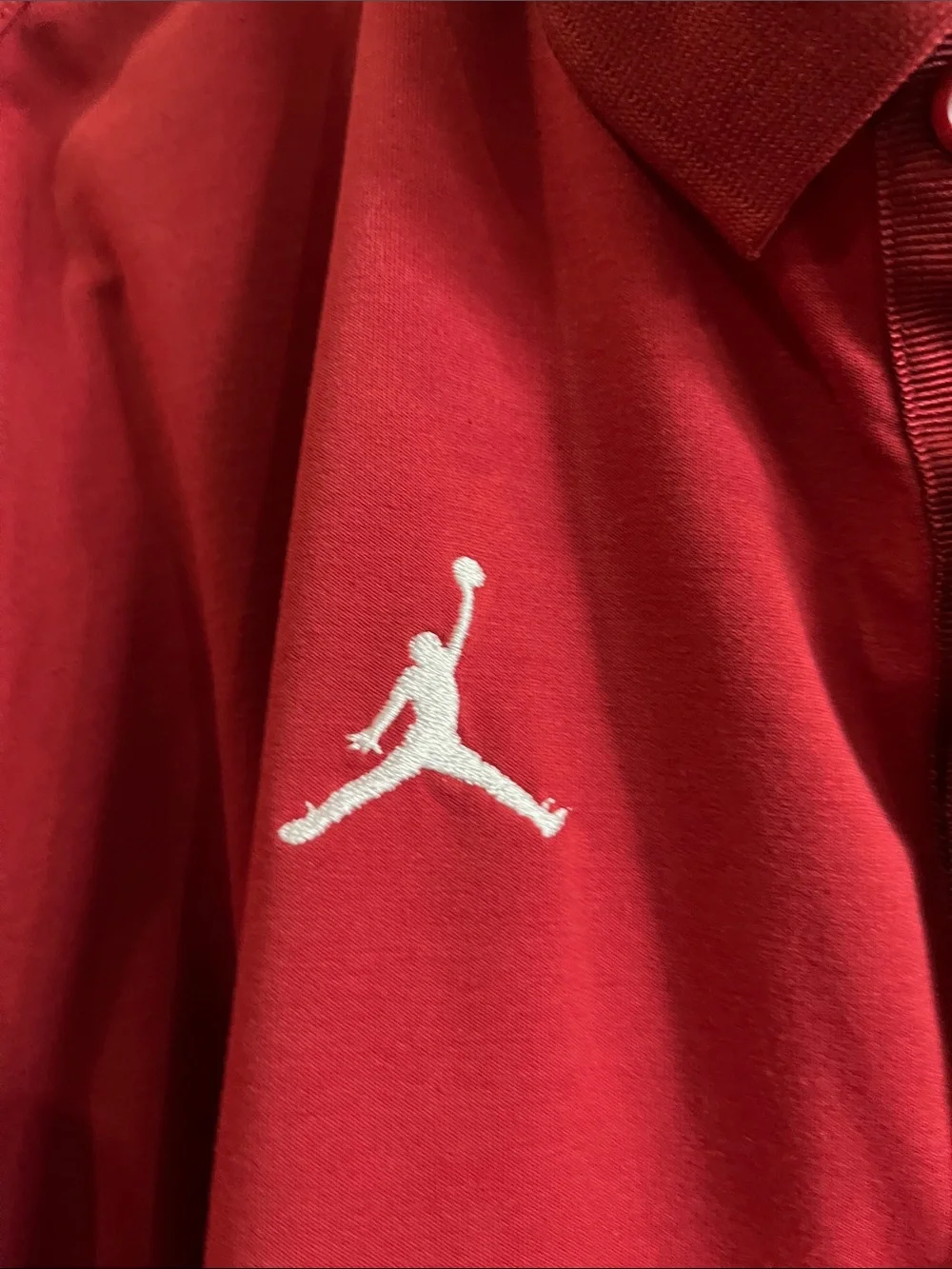 Jordan Men's Crimson Athletic Polo with OU Logo